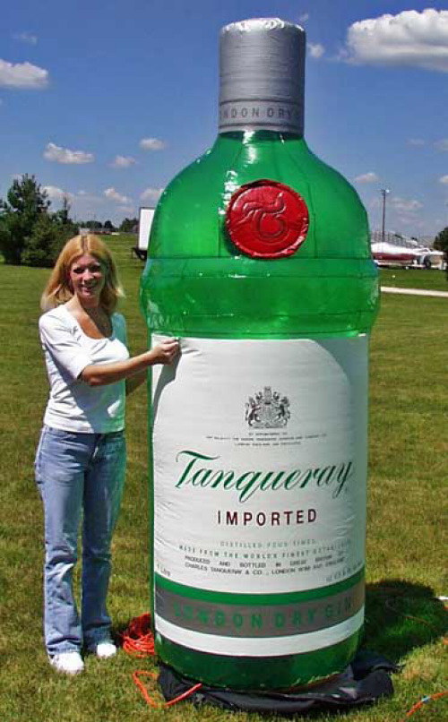 Inflatable Cans and Bottles tanqueray