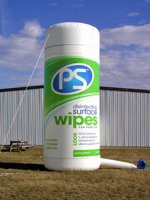 Inflatable Product Replicas 20' PS Wipes Container
