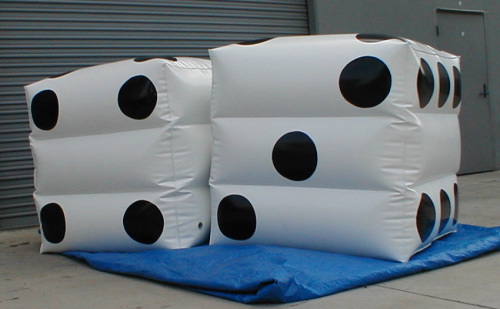 Point Of Purchase Balloons Sealed Inflatable Dice Inflatables